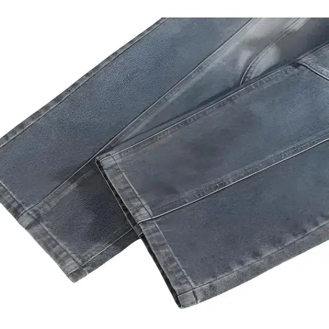 西行纪  美式经典水洗重工嘻哈街头高级潮流通勤休闲舒适宽松百搭立体裁剪牛仔裤 男女同款