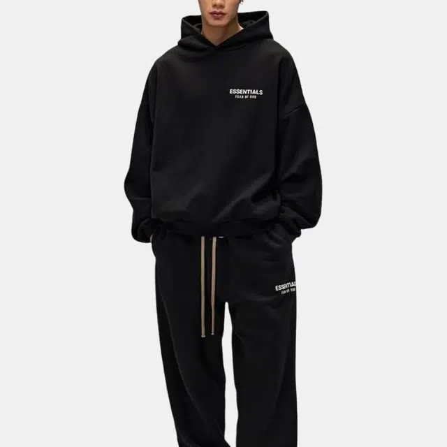 Fear of God Essentials FW24 Holiday Core Hoodie Meteorite Black