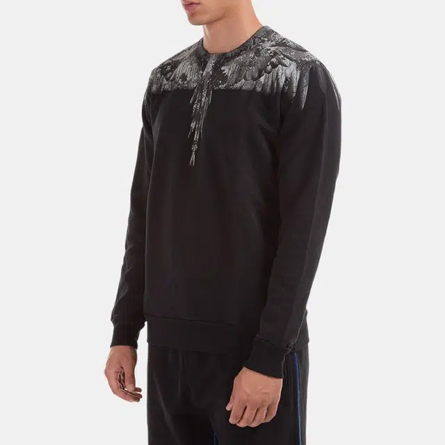 Marcelo Burlon Wing Print Crewneck Sweatshirt Black