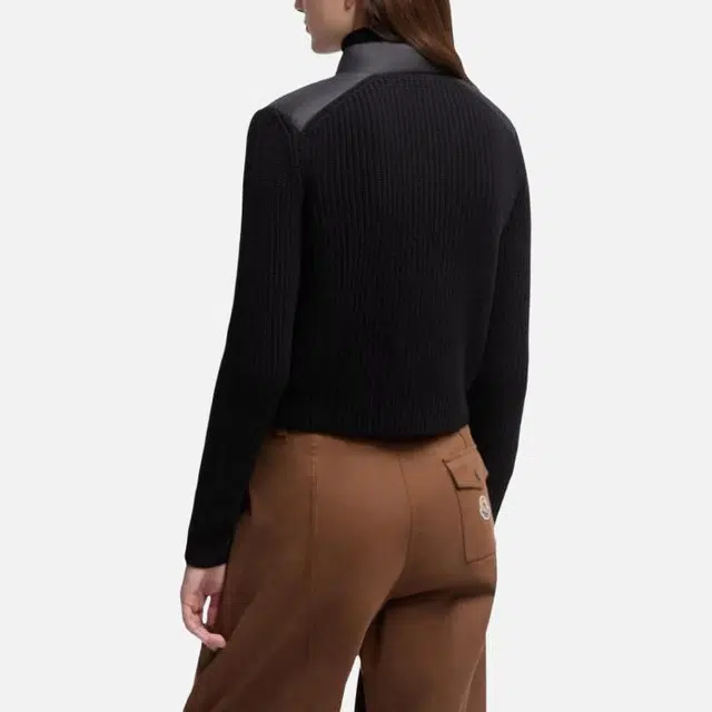 Moncler Padded Corduroy Wool Zip-Up Cardigan