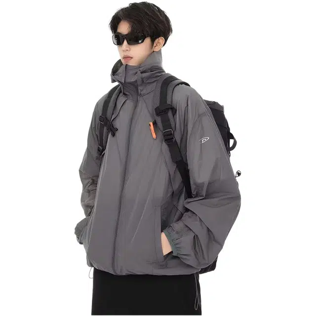 木木兔 户外防紫外线透气休闲运动薄款防晒服 男款