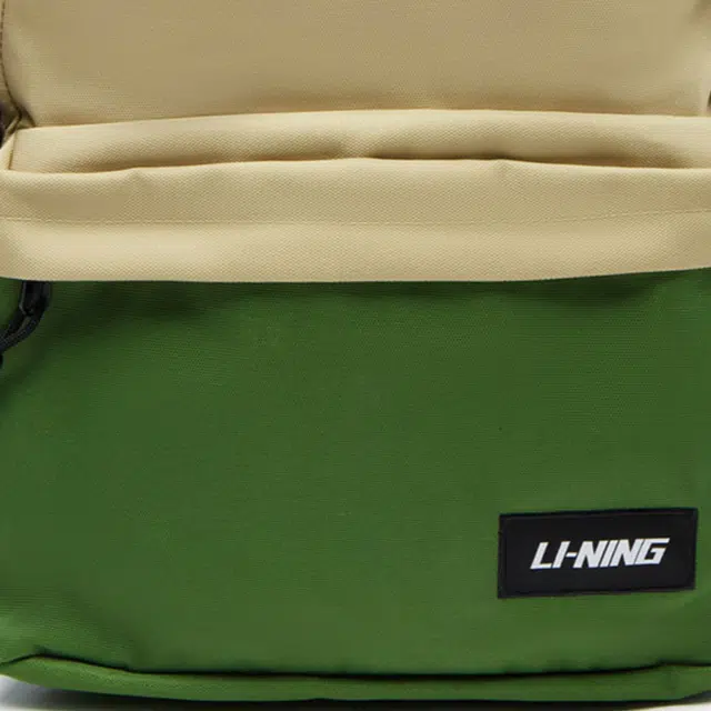 李宁儿童 运动生活系列 时尚轻便简约运动休闲 聚酯纤维 童包 青少年 褐色配绿色