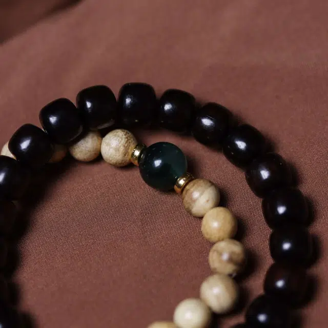 爵倾 水墨丹青来财 黑檀 珠串 男女同款情侣款