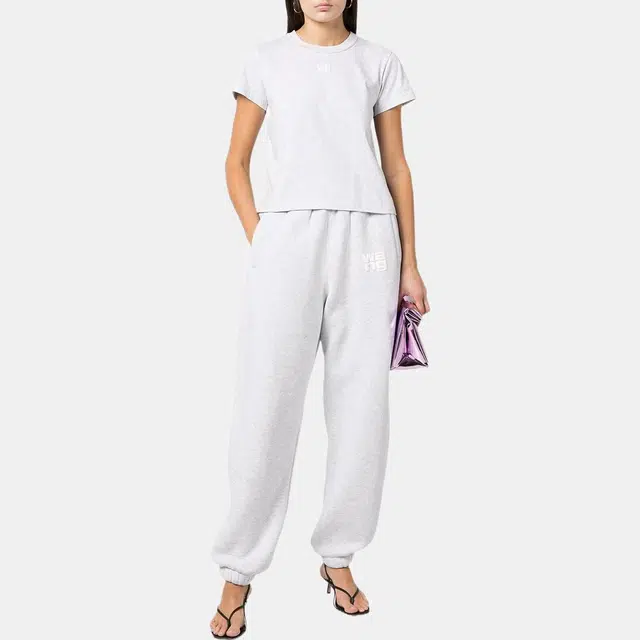 alexander wang SS22 Logo Joggers Gray