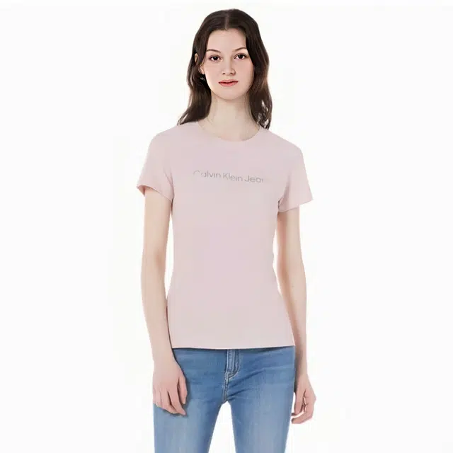 Calvin Klein Slim Fit Crew Neck T-Shirt Moonlight White
