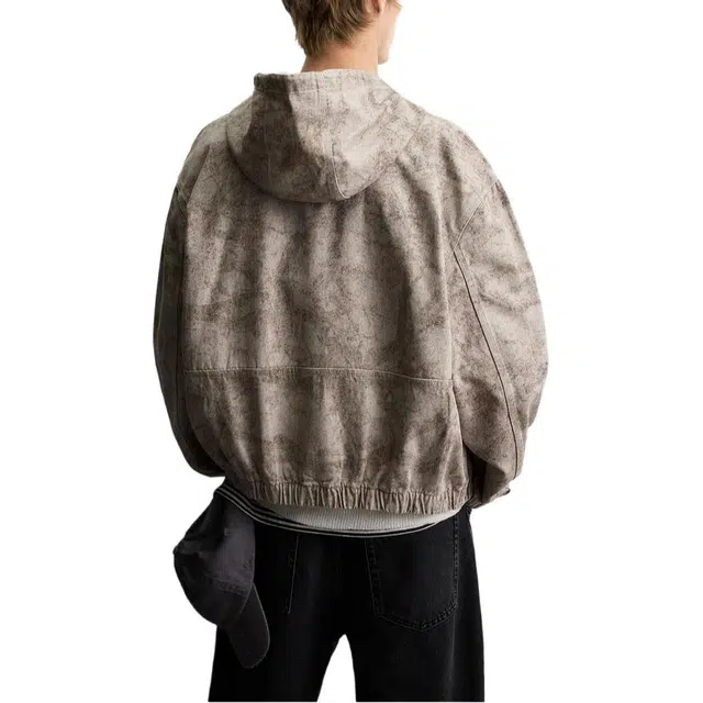 ZARA Casual Hoodie Washed Jacket