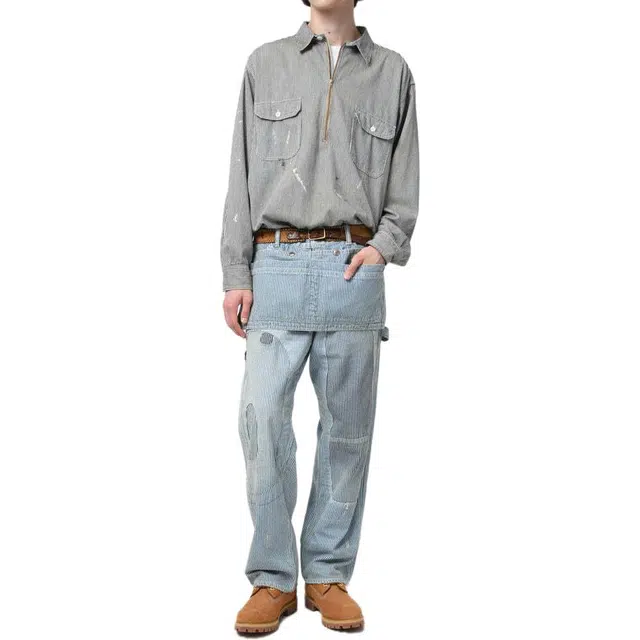 bowwow SS25 HICKORY PAINTER PANTS with SEPARATE APRON