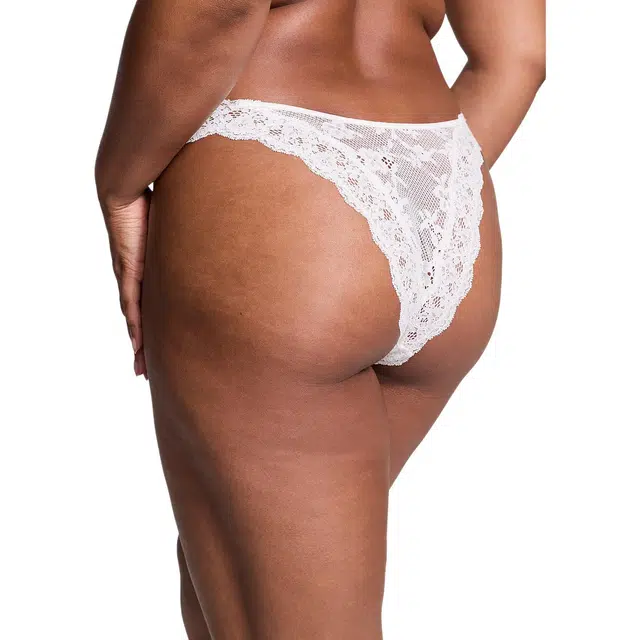 Victoria's Secret DREAM ANGELS Lace-Trim Brazilian Panty Coconut White 1