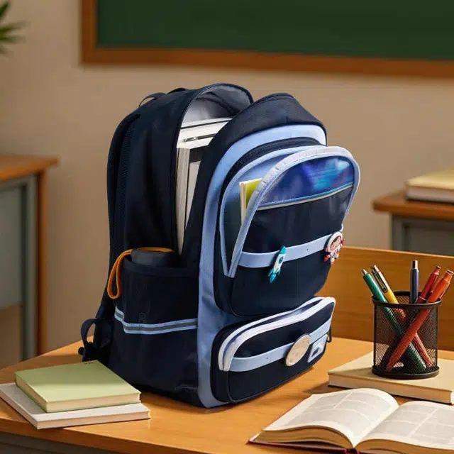 安踏儿童 大容量防水减负双肩 织物 童包 常规 儿童款 藏青