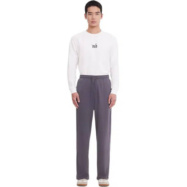 美特斯邦威 直筒宽松简约百搭舒适松紧腰休闲裤 男款