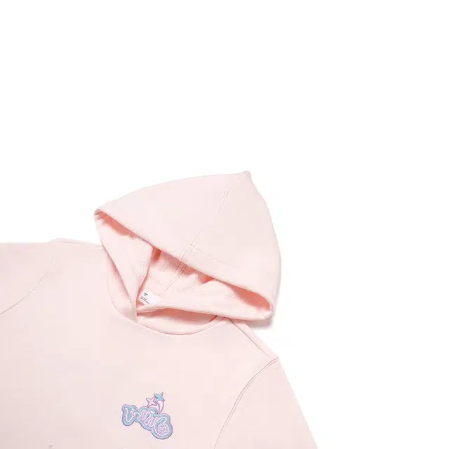 李宁儿童 童装 运动生活系列 卡通印花套头连帽卫衣 儿童款 淡玫瑰粉