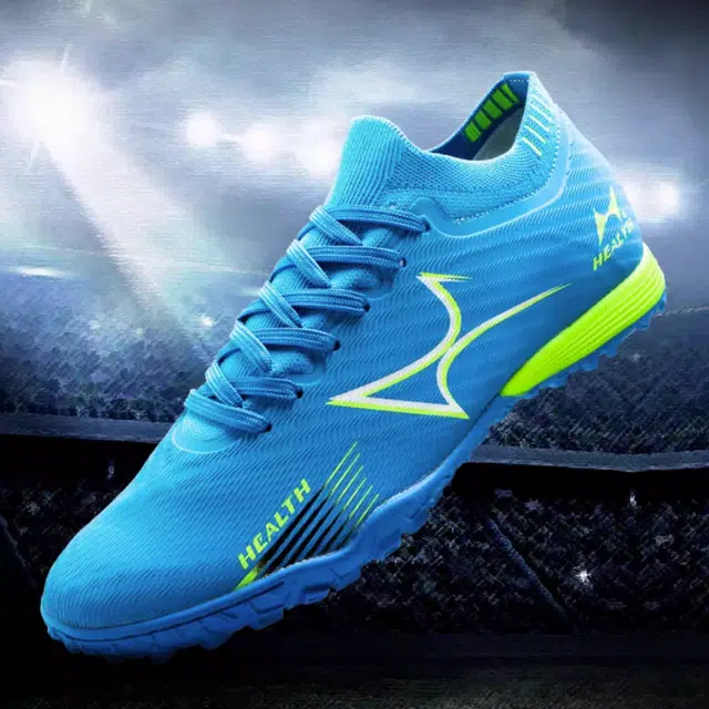 海尔斯 舒适百搭 减震耐磨 足球鞋 男女同款 蓝绿