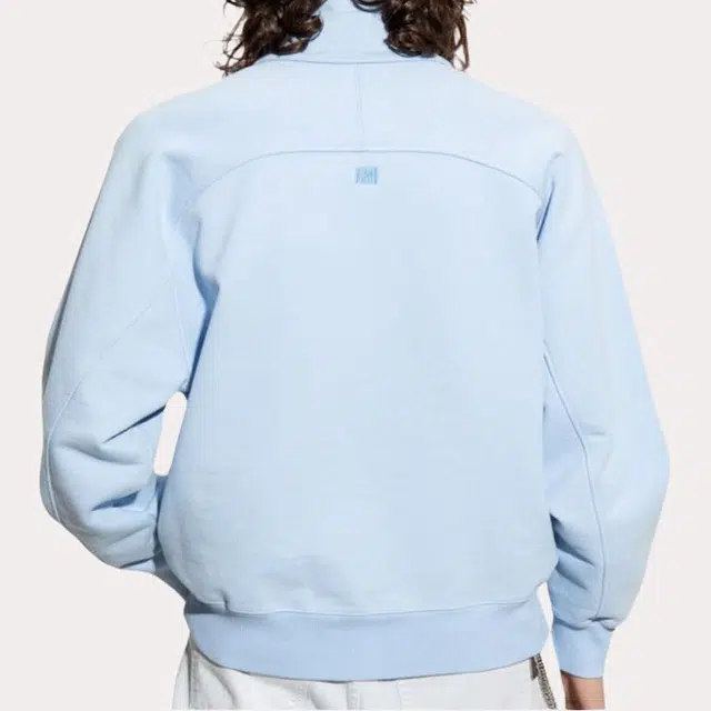 AMIPARIS SS22 Logo Half-Zip Pullover Blue