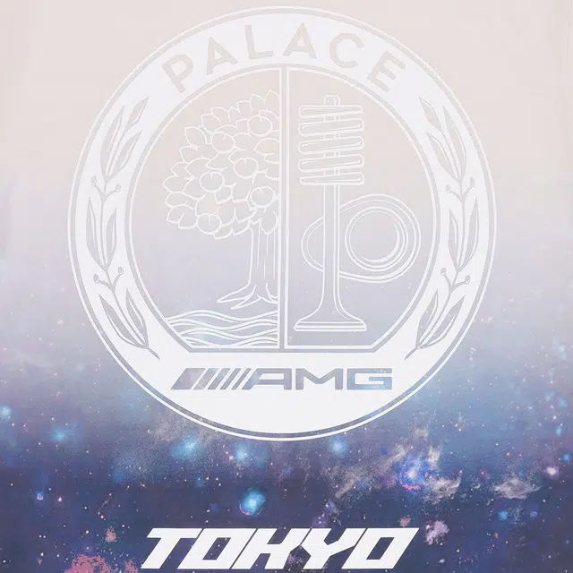 PALACE x AMG SS22 Tokyo T-Shirt Tan Blue T