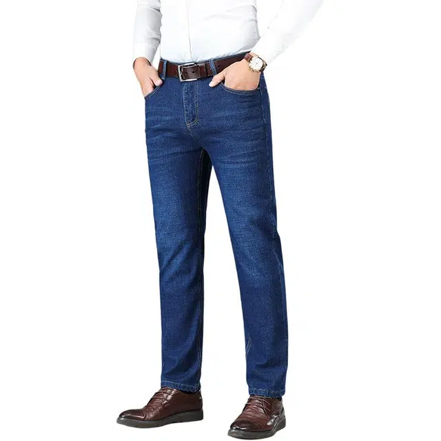 老爷车 时尚简约舒适纯色牛仔裤 男款