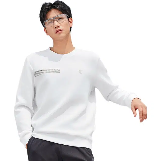 乔丹 运动生活系列 字母圆领舒适透气百搭休闲卫衣 男款 乔丹白