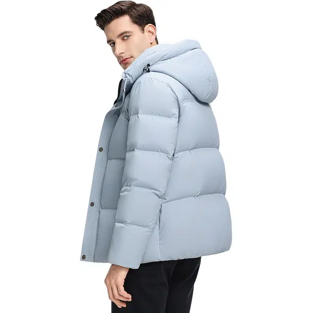 鸭鸭 泡芙系列 高充绒时尚韩版休闲百搭短款连帽冬季外套户外运动防风保暖加厚面包羽绒服 男女同款