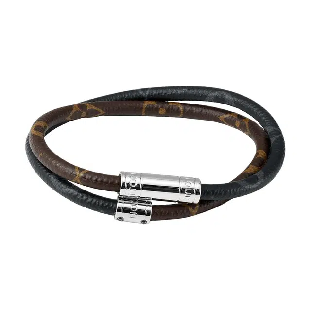 LOUIS VUITTON Keep It Double Monogram Canvas Bracelet