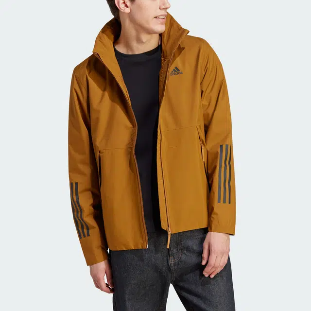 adidas Bsc 3-Stripes Rain.Rdy Jacket Logo