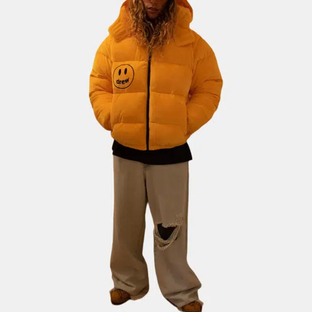Drew House Quilted Smiley Hoodie Yellow