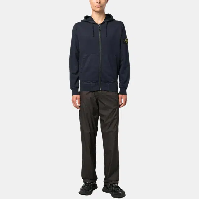 Stone Island SS25 Hoodie Jacket Black