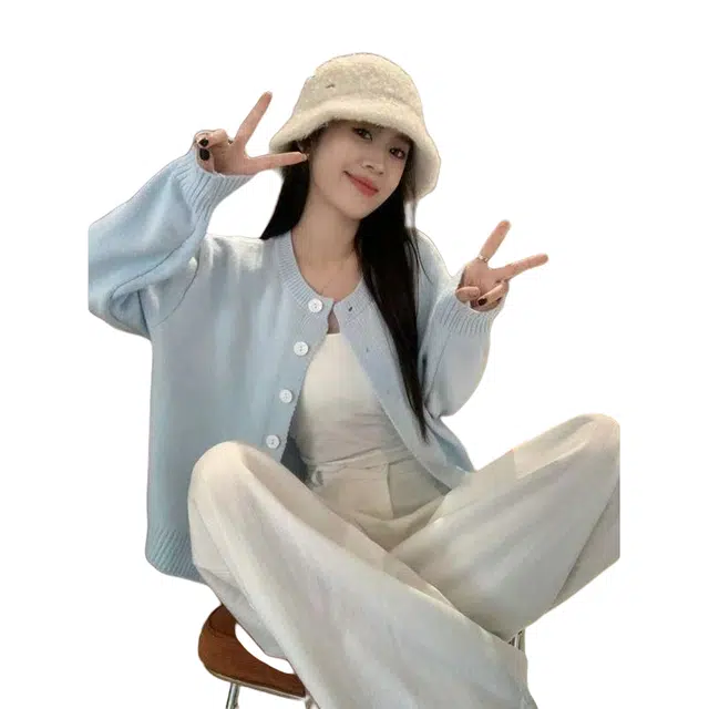 望莱仕 时尚适中合身长袖针织衫 女款