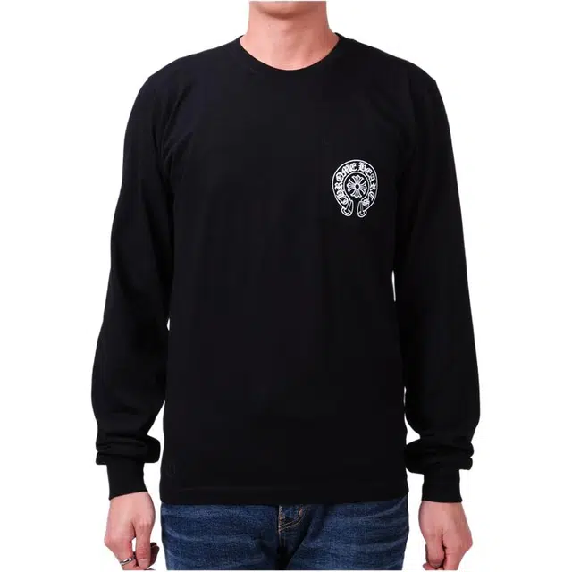 Chrome Hearts Beijing Horseshoe Cross Long Sleeve Tee Black