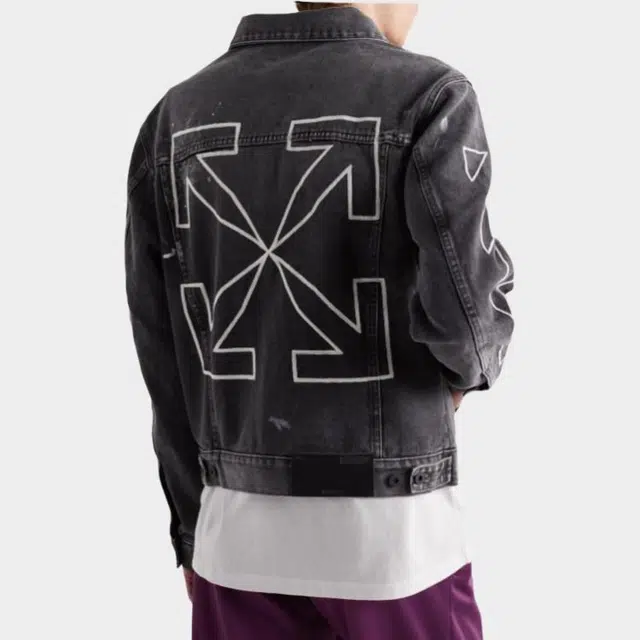 OFF-WHITE SS22 Denim Jacket Black