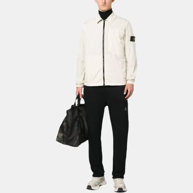 Stone Island FW23 Nylon Zip Jacket White