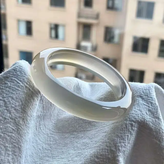 识恩 新中式国潮风复古汉服款民族风 小众设计高级感气质轻奢日常优雅清冷通透大气温柔 玉髓 玉石手镯 女款