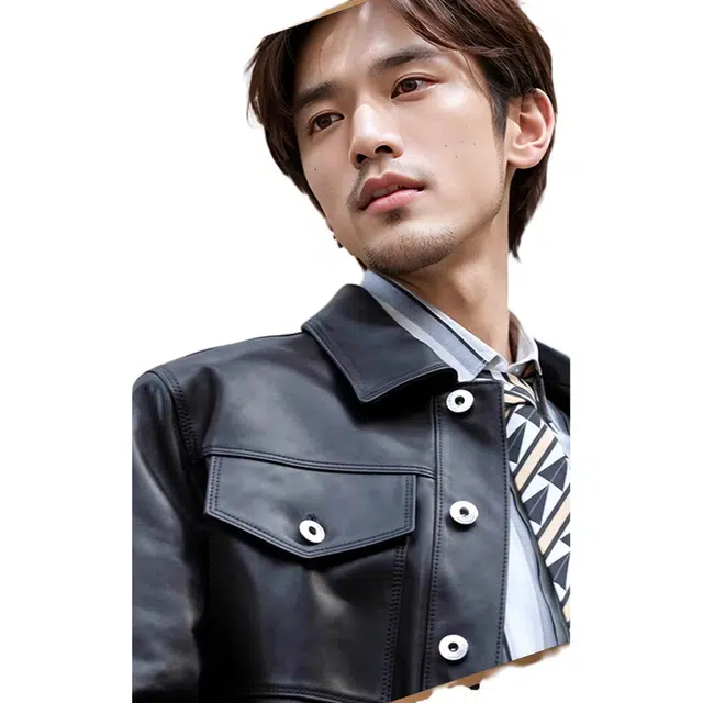 比利斯山羊 商务休闲时尚潮流大气羊皮真皮皮衣 男女同款
