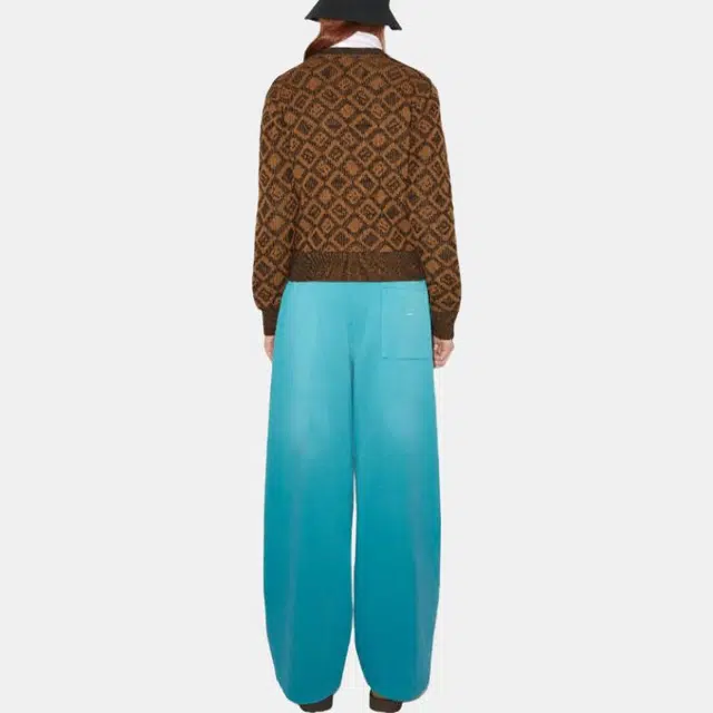 Acne Studios FW23 Plaid V-Neck Sweater Brown