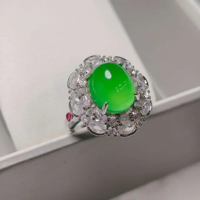 识恩 森系甜美通勤百搭气质时尚优雅文艺小众设计#好运 玉髓 戒指 女款