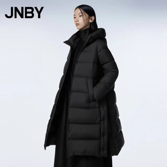 江南布衣 新品长款纯色羽绒服 女款