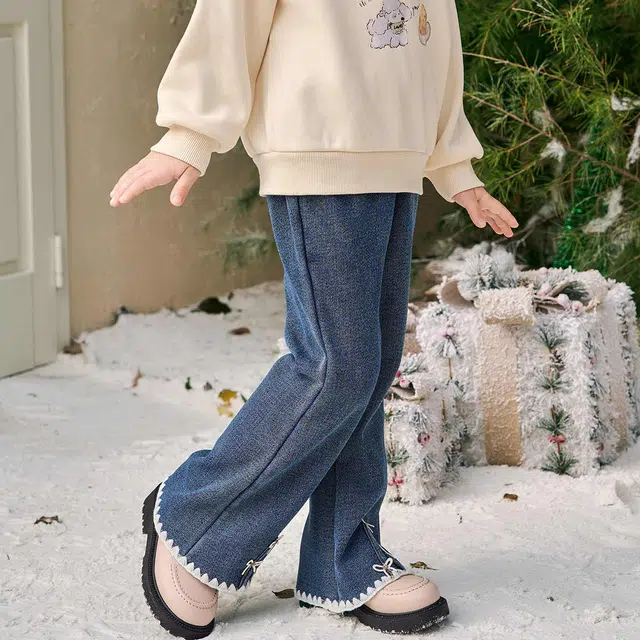 玛米玛卡 舒适柔软亲肤牛仔裤 蓝色 中小童