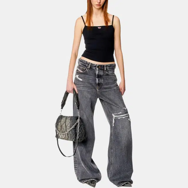 DIESEL FW22 Wide Leg Jeans Charcoal