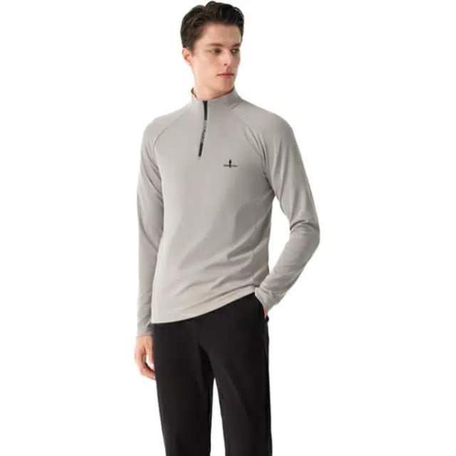 比音勒芬 时尚休闲百搭简约长袖卫衣 男款 浅灰