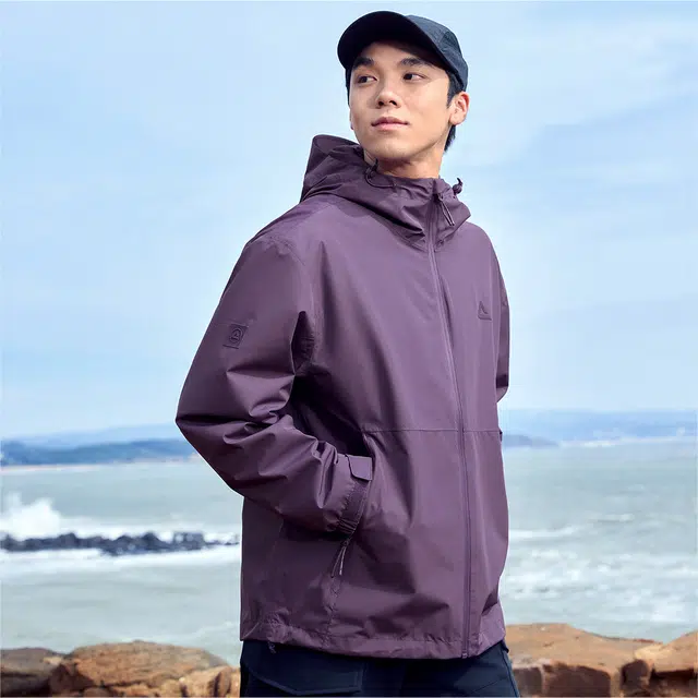 匹克  驭峰甲系列 户外登山徒步休闲舒适连帽拉链机能防风防水多功能防护风衣 冲锋衣 男女同款 荧光绿
