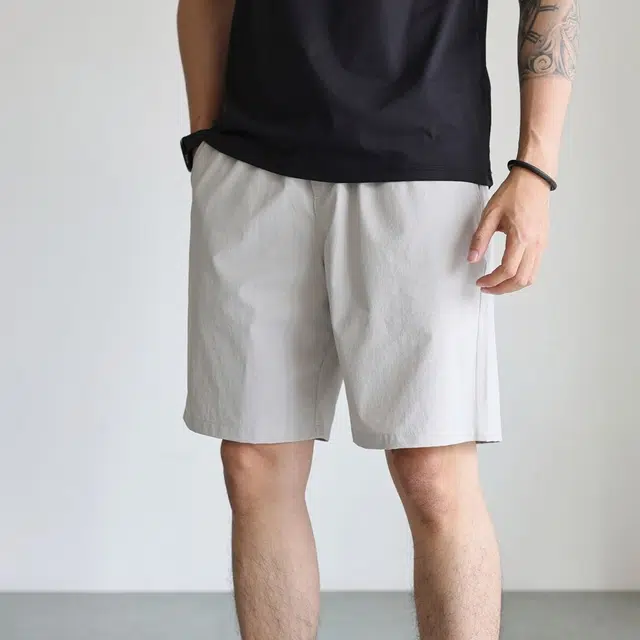 余闲 纯色百搭简约速干休闲短裤 男女同款