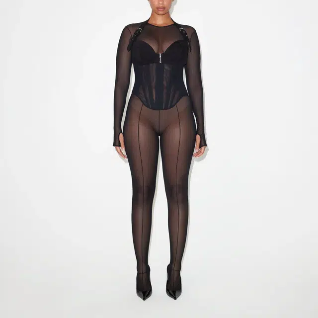Khy x Dilara Findikoglu SS25 Mesh Corset Catsuit