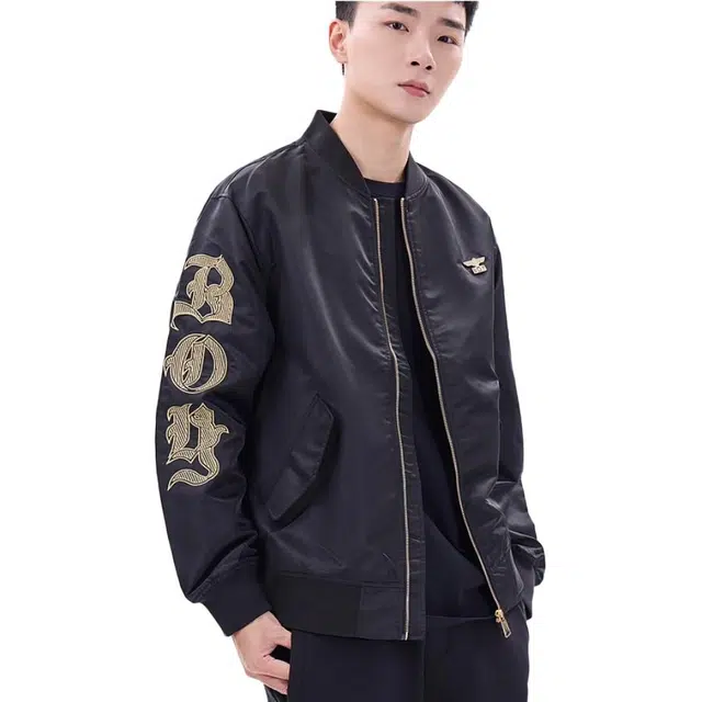 Boy London Logo Embroidered Bomber Jacket