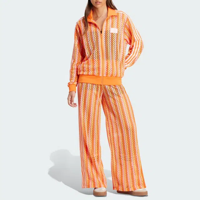 adidas originals FIREBIRD TRACK3-Stripes SS25 Summer Glow Tracksuit Bottoms