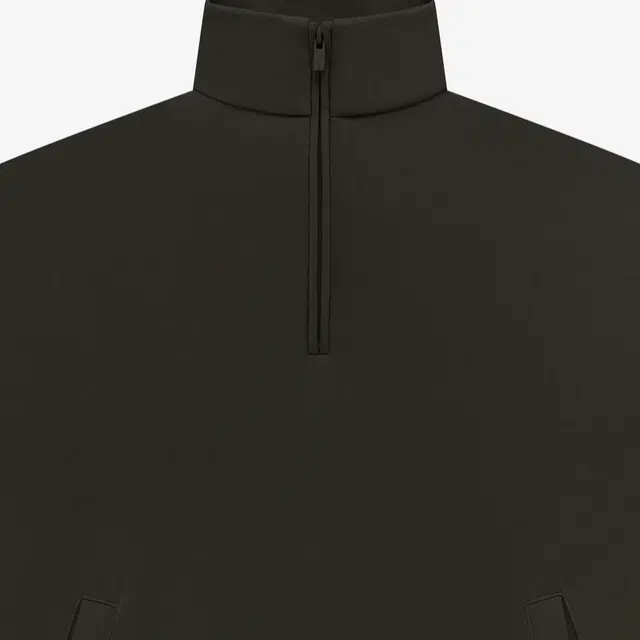 Fear of God Essentials Drop2 SS23 Kids Halfzip French Terry Mockneck Off-black