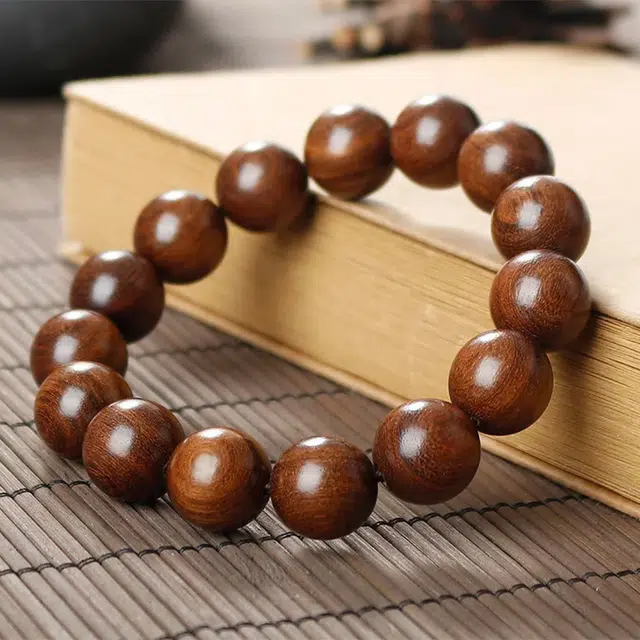 雅谷 平安 国风新中式招财时来运转灵隐寒山寺小众文玩佛珠念珠转运站 金丝檀木 手串 男女同款情侣款