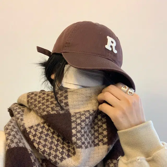 木林森 复古流苏格子保暖针织仿羊绒 绒线围巾 男女同款情侣款