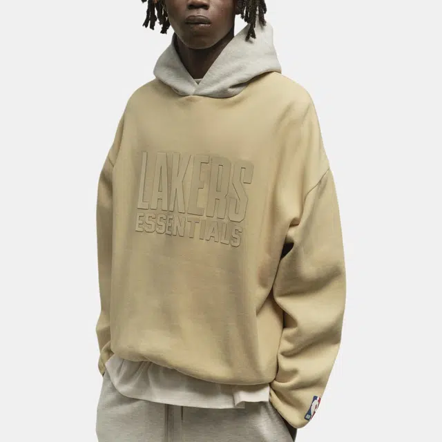 Fear of God Essentials x NBA Pullover Hoodie Light Tuscan