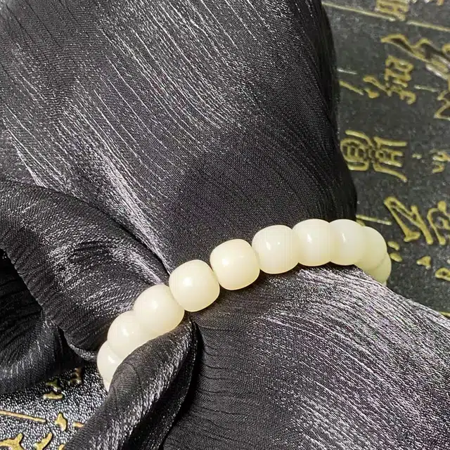 彗时 普陀山在逃公主九紫离火考试考试上岸幸运锦鲤新中式国风纳福转运珠百搭国潮生日送礼盒物女友 白玉菩提 手串 男女同款情侣款