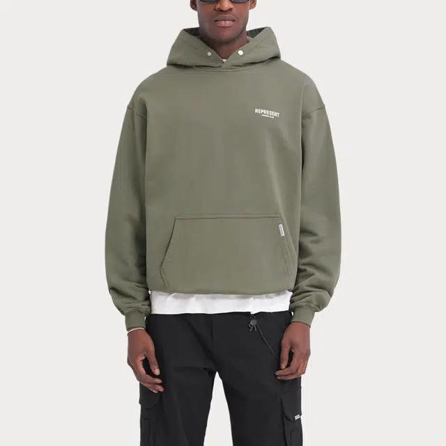 REPRESENT Hoodie Olive