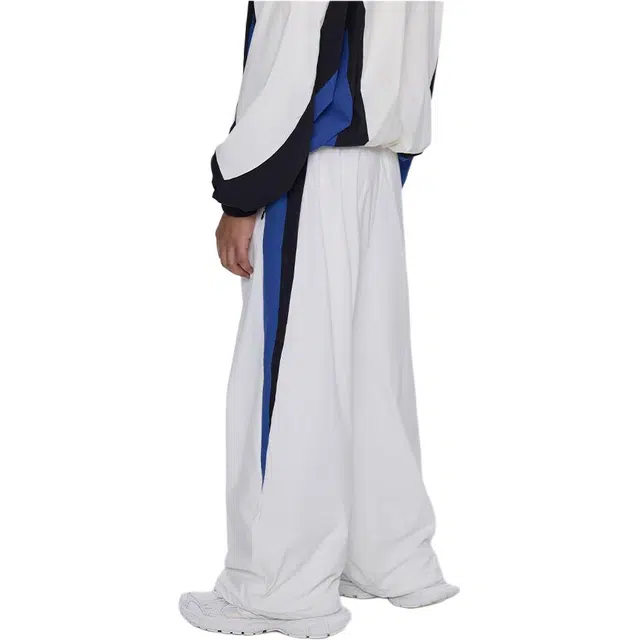 无畏东方 宽松直筒纯色百搭休闲裤 男女同款 蓝白