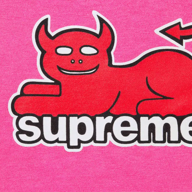 Supreme x toy machine SS24 Week4 DEVIL CAT TEE logoT